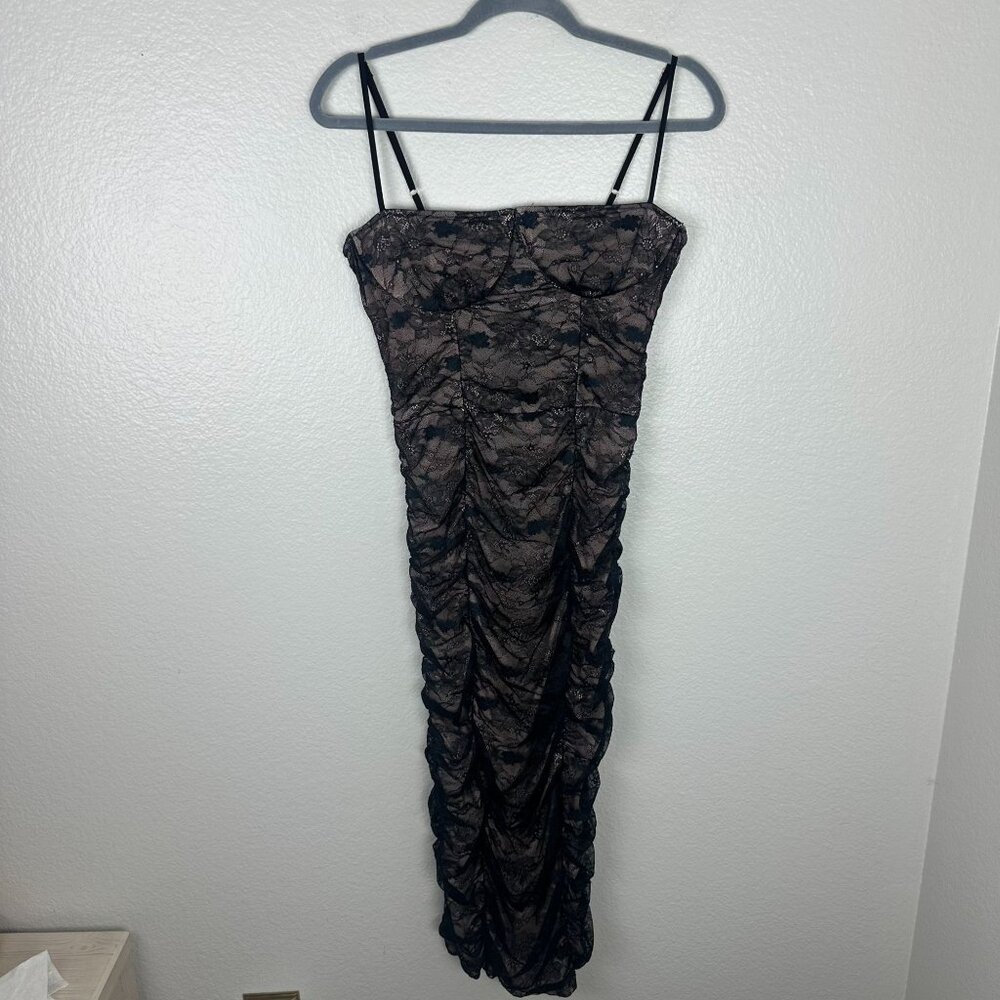 For Love & Lemons Jamie King Black Ana Sheath Dress M Black Sexy Lace Night Out